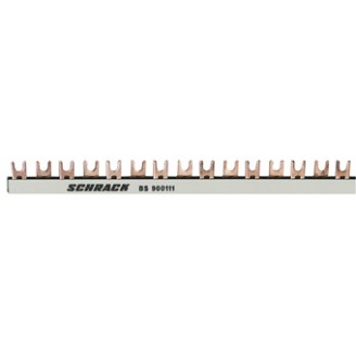 Busbar, cu, contacte, furca, 2P, 16mm²
