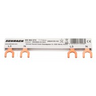 Busbar, 2, poli, L3, 1xRCCB, 4P, la, 1xRCBO, 1+N, 6, mod, 10mm²