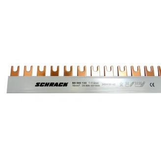 Busbar, cu, contacte, furca, 16mm², L2, 1P, 57UH, 1m