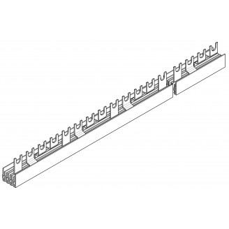 Busbar, cu, contacte, furca, 18mm, 10mm², 4P, 1m