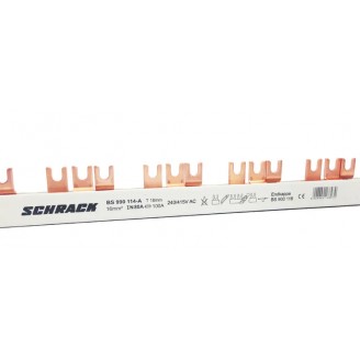 Busbar, cu, contacte, furca, 18mm, 3P, 16mm², 1m