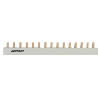 Busbar, cu, contacte, pini, 1P, 16mm², 1m