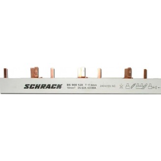 Busbar, de, alimentare, 3P, pini, 1m, 10mm², pas=17.8mm