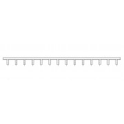 Busbar, 1P, 16mm², pin, 1m