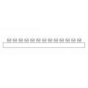 Busbar, cu, contacte, furca, 2P, 10mm, 17.8mm, 1m