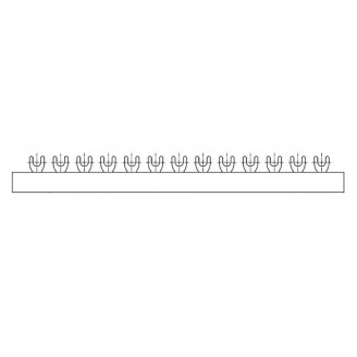 Busbar, cu, contacte, furca, 2P, 10mm, 17.8mm, 1m