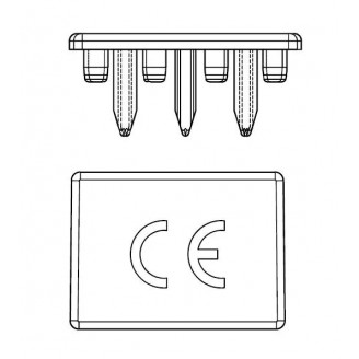 Capac, protecție, Busbar, 4P, 16mm²