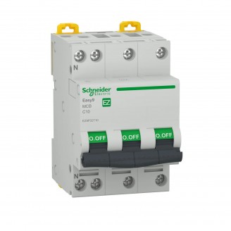 Easy9 Intreruptor automat siguranta 3P+N 4500 C 10A Schneider EZ9P32710 Easy9 Intreruptor automat siguranta 3P+N 4500 C 10A Schneider EZ9P32710