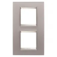 Rama, Ornament, Internationala, Lux, In, Sticla, 2+2, Module, Vertical, Gri, Perly, Cadru, Interior, Bronz, Mat, ChoruSmart, GW16224GP