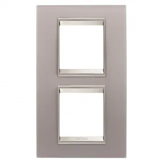 Rama, Ornament, Internationala, Lux, In, Sticla, 2+2, Module, Vertical, Gri, Perly, Cadru, Interior, Bronz, Mat, ChoruSmart, GW16224GP