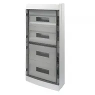 Tablou De Distributie Montaj Aparent Cu Panouri Cu Fereastra Si Cadru Extractibil - Cu Regleta De Borne N 2 X [(3X16)+(17X10)] E 2 X [(3X16)+(17X10)] - (18X4) 72 Module IP65 Gewiss GW40109BD