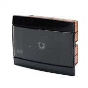 Carcasa Tablou Decorativa - Cu Montaj Incastrat - Pre-Aranjata Pentru Blocurile Terminale Ale Carcasei - 250X195X26 - Toner Negru - 8+1 /2 Module Gewiss GW40225TN