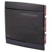 Carcasa Tablou Decorativa - Cu Montaj Incastrat - Pre-Aranjata Pentru Regletele De Borne Ale Carcasei - 330X338X28 - Toner Negru - 24 +2 (12X2) Module Gewiss GW40233TN