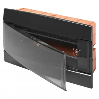 Carcasa Tablou Decorativa - Cu Montaj Incastrat - Pre-Aranjata Pentru Blocurile Terminale Ale Carcasei - 148X165X23 - Toner Negru - 4+1/2 Module Gewiss GW40237TN