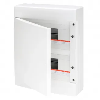 Tablou de Distributie Montaj Aparent - Pre-Aranjat Pentru Bloc Terminal - Usa Alb Opac - (12X2) 24 Module IP40 Gewiss GW40067