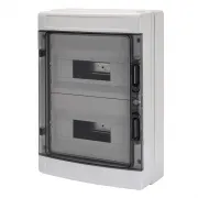 Tablou De Distributie Montaj Aparent Cu Panouri Cu Fereastra Si Cadru Extractibil - Pre-Aranjat Pentru Regleta De Borne - (12X2) 24 Module IP65 Gewiss GW40104 Tablou De Distributie Montaj Aparent Cu Panouri Cu Fereastra Si Cadru Extractibil - Pre-Aranjat Pentru Regleta De Borne - (12X2) 24 Module IP65 Gewiss GW40104