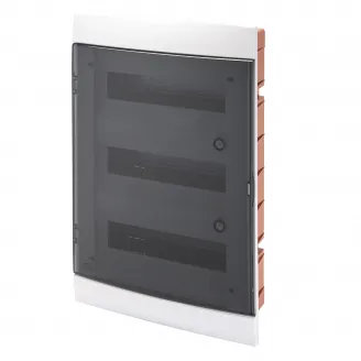 Carcasa Tablou Decorativa - Cu Montaj Incastrat - Pre-Aranjata Pentru Blocurile Terminale Ale Carcasei - 330X493X28 - Titan Lacuit - 36 + 3 (12X3) Module Gewiss GW40239VT