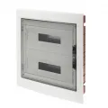 Tablou De Distributie - Panou Cu Fereastra Si Cadru Extractibil - Usa Fumurie - Regleta De Borne N 2X[(3X16)+(17X10)] E 2X[(3X16)+(17X10)]-(18X2) 36 Module-IP40 Gewiss GW40609BD