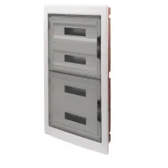 Tablou De Distributie - Panou Cu Fereastra Si Cadru Extractibil - Usa Fumurie - Regleta De Borne N 4X[(3X16)+(17X10)] E 4X[(3X16)+(17X10)]-(18X4) 72 Module-IP40 Gewiss GW40611BQ