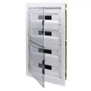 Tablou De Distributie - Perete Verde - Pentru Pereti Mobili Si Din GIPs-Carton - Cu Panou Cu Usa Fumurie Si Cadru Extractibil - 72 (18X4) Module IP40 Gewiss GW40611PM Tablou De Distributie - Perete Verde - Pentru Pereti Mobili Si Din GIPs-Carton - Cu Panou Cu Usa Fumurie Si Cadru Extractibil - 72 (18X4) Module IP40 Gewiss GW40611PM