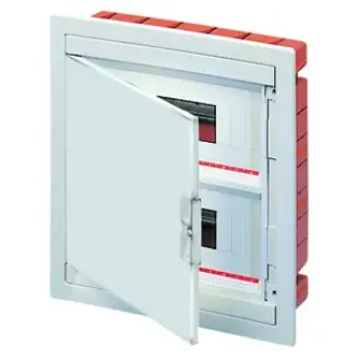 Carcasa Tablou cu Montaj Incastrat La Nivel - Cu Usa Alb Opac - Pre-Montata Cu Carcasa Bloc Terminal (12X2) 36 Module IP40 Gewiss GW40661