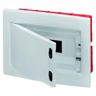 Carcasa Tablou cu montaj Incastrat - Cadru Extractibil - Usa Alb Opac - Bloc De Borne N (2X16)+(7X10) E (2X16)+(7X10) - 8 Module - IP40 Gewiss GW40884BS