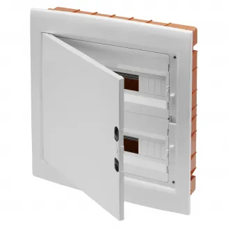 Tablou De Distributie - Panou Cu Fereastra Si Cadru Extractibil - Usa Alb Opac - Bloc De Borne N (3X16)+(17X10) E (3X16)+(17X10) - 36 Module (18X2) IP40 Gewiss GW40889BS
