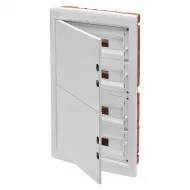 Tablou De Distributie - Panou Cu Fereastra Si Cadru Extractibil - Usa Alb Opac - Regleta De Borne N 2X[(3X16)+(17X10)] E 2X[(3X16)+(17X10)] - 72 Module (18X4) IP40 Gewiss GW40891BD