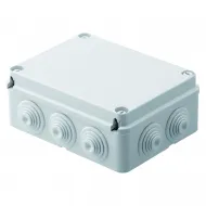 Cutie De Jonctiune Doza Cu Capac Simplu Insurubat IP55 Dimensiuni Interne 190X140X70 Pereti Cu Presetupe Gwt 960ºc Gri Ral 7035 Gewiss GW44057