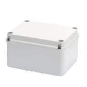 Cutie De Jonctiune Doza Cu Capac Inferior De Mare Capacitate Si Capac Cu Filet Simplu IP56 Dimensiuni Interne 190X140X110 Pereti Netezi Gri Ral 7035 Gewiss GW44117