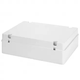 Cutie De Jonctiune Doza Cu Capac Cu Filet Simplu IP56 Dimensiuni Interne 380X300X120 Pereti Netezi Gri Ral 7035 Gewiss GW44210