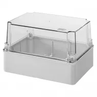 Cutie Pentru Jonctiuni Si Pentru EchIPamente Electrice Si Electronice Cu Capac Transparent Adanc IP56 Dimensiuni Interne 240X190X160 Cu Pereti Netezi Gewiss GW44438