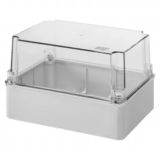 Cutie Pentru Jonctiuni Si Pentru EchIPamente Electrice Si Electronice Cu Capac Transparent Adanc IP56 Dimensiuni Interne 240X190X160 Cu Pereti Netezi Gewiss GW44438