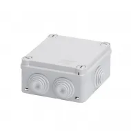Cutie De Jonctiune Doza Cu Capac De Fixare Rapida IP55 Dimensiuni Interne 100X100X50 Pereti Cu Presetupe Gwt 960ºc Gri Ral 7035 Gewiss GW44054