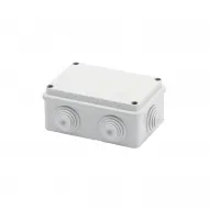 Cutie De Jonctiune Doza Cu Capac Simplu Insurubat IP55 Dimensiuni Interne 120X80X50 Pereti Cu Presetupe Gwt 960ºc Gri Ral 7035 Gewiss GW44055