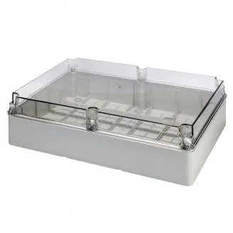 Cutie Pentru Jonctiuni Si Pentru EchIPamente Electrice Si Electronice Cu Capac Simplu Transparent IP56 Dimensiuni Interne 460X380X120 Cu Pereti Netezi Gewiss GW44431
