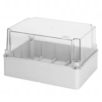 Cutie Pentru Jonctiuni Si Pentru EchIPamente Electrice Si Electronice Cu Capac Transparent Adanc IP56 Dimensiuni Interne 300X220X180 Cu Pereti Netezi Gewiss GW44439