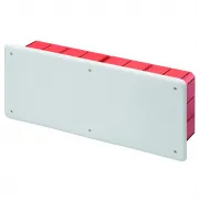 Cutie De Jonctiune Doza Si Conexiune Pentru Pereti Din Caramida Cu Sina Din Dimensiuni 392X152X75 Capac Alb Ral9016 Gewiss GW48008