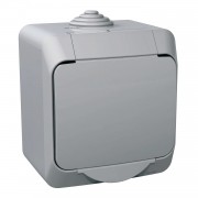 Intrerupator, 16A, IP44, Gri, Schneider, Cedar, Plus, WDE000610