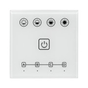 Intrerupator, LED, tactil, smart, 2.4G, RF, LED, 4, zone, IP20, Ultralux, SSW4Z Intrerupator, LED, tactil, smart, 2.4G, RF, LED, 4, zone, IP20, Ultralux, SSW4Z