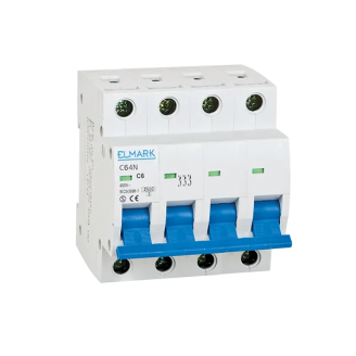 Siguranta electrica automata Elmark 64N 25A 4P Curba C 41425N,