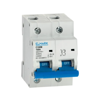 Siguranta electrica automata Elmark C100M 2P 100A Curba D 41291, Siguranta electrica automata Elmark C100M 2P 100A Curba D 41291,
