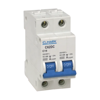Siguranta electrica automata Elmark CURENT CONTINU 62DC CURENT CONTINU 6A 2P Curba C 41178, Siguranta electrica automata Elmark CURENT CONTINU 62DC CURENT CONTINU 6A 2P Curba C 41178,