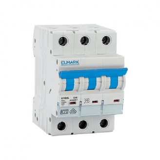 Siguranta electrica automata Elmark MCB C103L 25A 3P Curba C color handle 41308C, Siguranta electrica automata Elmark MCB C103L 25A 3P Curba C color handle 41308C,