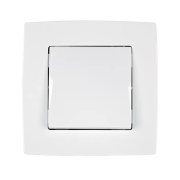 Intrerupator, cap, cruce, Alb, metalizat, cu, LED, Elmark, City, 190031