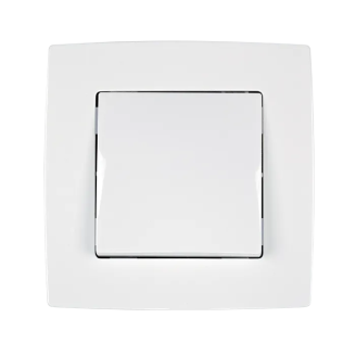 Intrerupator, cap, cruce, Alb, metalizat, cu, LED, Elmark, City, 190031
