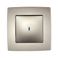Intrerupator, cap, scara, Sampanie, cu, LED, Elmark, City, 190022L