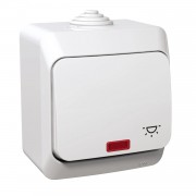 Intrerupator, cu, revenire, 16A, cu, simbol, si, indicator, luminos, IP44, Alb, Schneider, Cedar, Plus, WDE000516 Intrerupator, cu, revenire, 16A, cu, simbol, si, indicator, luminos, IP44, Alb, Schneider, Cedar, Plus, WDE000516