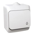 Intrerupator, cu, revenire, 16A, cu, simbol, sonerie, IP44, Alb, Schneider, Cedar, Plus, WDE000512