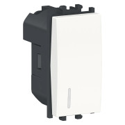 Intrerupator, cu, revenire, indicator, luminos, 1M, alb, Schneider, Easy, Styl, LMR1121001